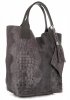 Bőr táska shopper bag Vittoria Gotti szürke V877